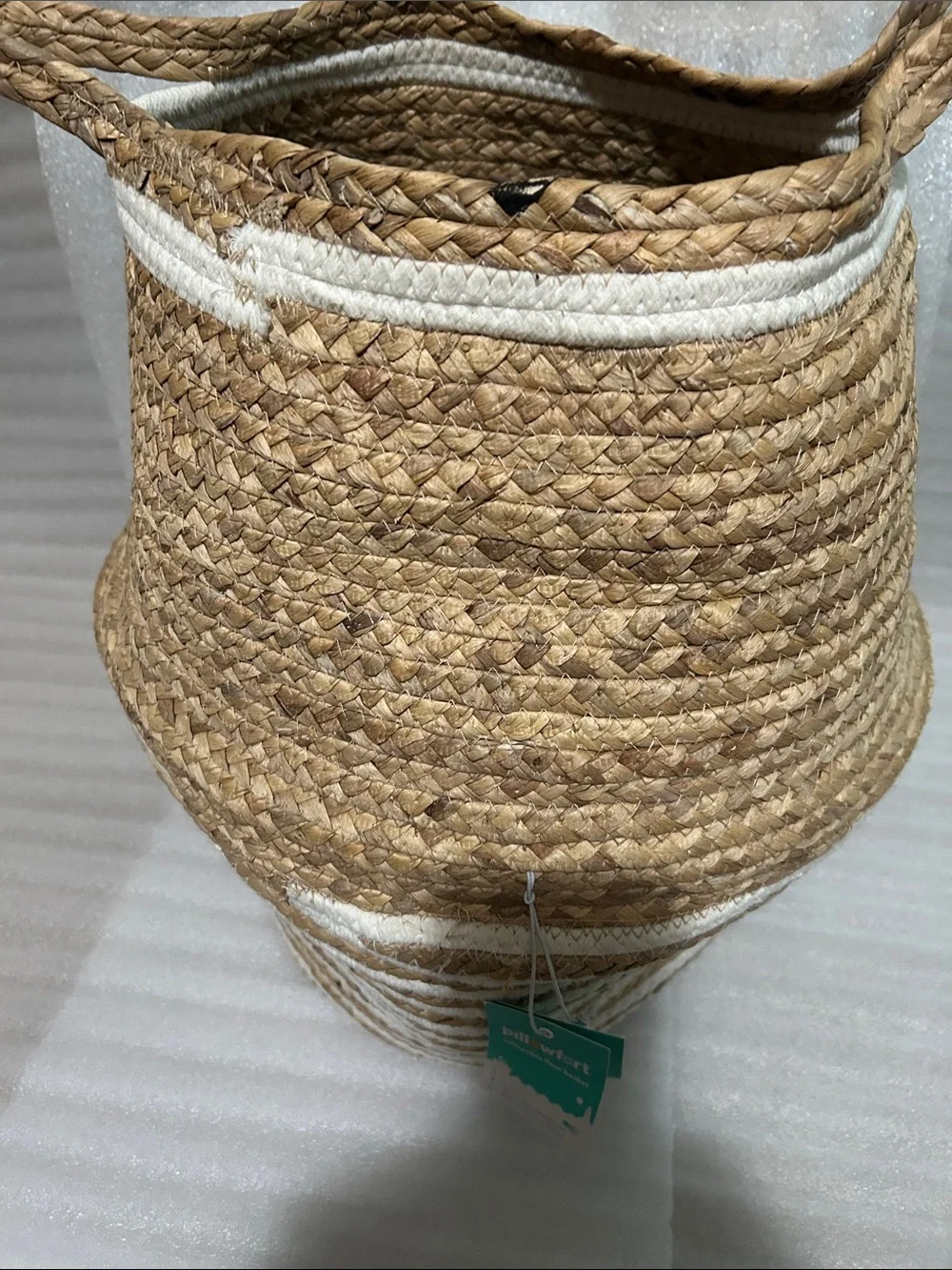 Pillowfort Collapsible Seagrass Basket with Handles